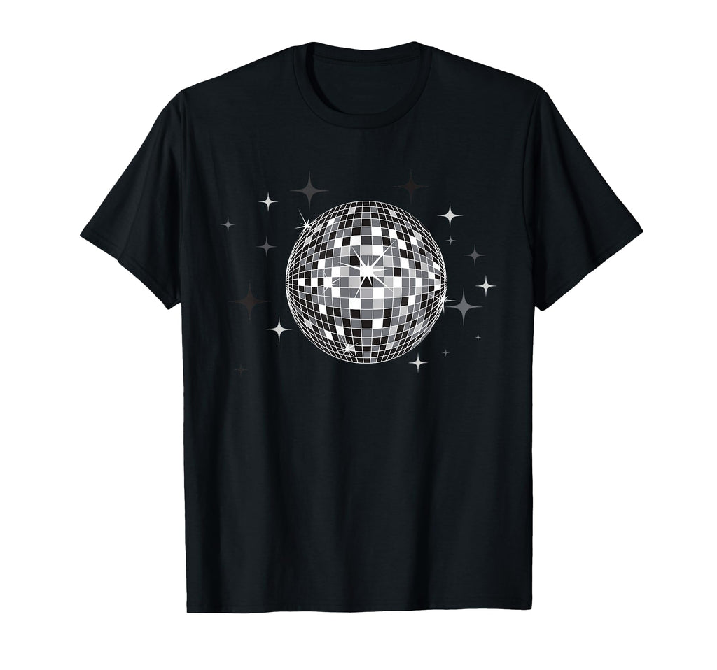 Black And White Disco Ball Club T-Shirt - Fun Novelty Design for Adults - T-Shirt, Sweatshirt, Hoodie