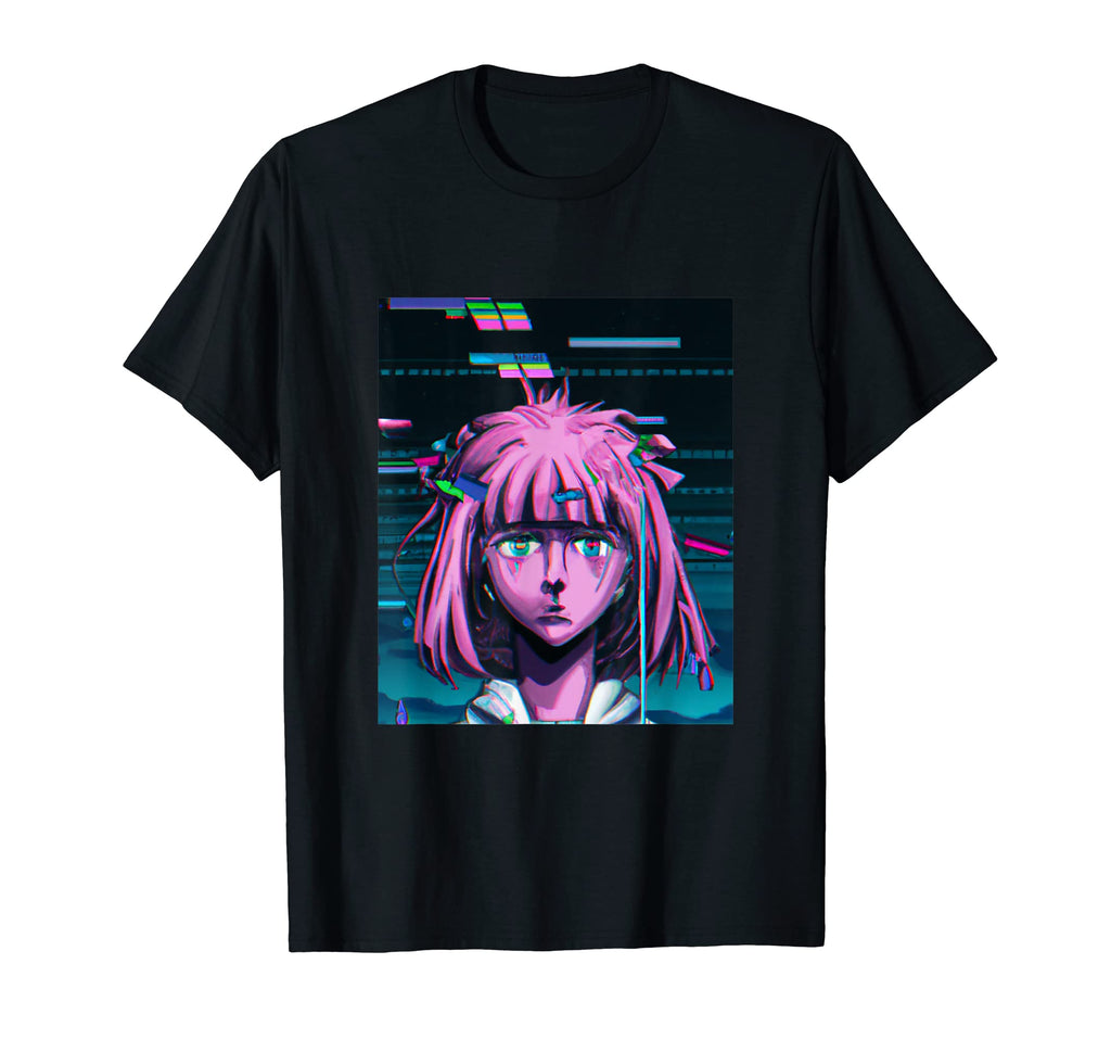 Pastel Aesthetic Anime Synthwave Sad T-Shirt - Streetwear Style Unisex - T-Shirt, Sweatshirt, Hoodie