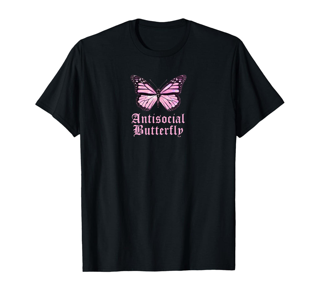 Antisocial Butterfly Y2K Butterfly T-Shirt - Fun Novelty Design Men Women - T-Shirt, Sweatshirt, Hoodie