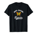Anti Social Butterfly Shy Introvert T-Shirt - Minimalist Print Men Women - T-Shirt, Sweatshirt, Hoodie