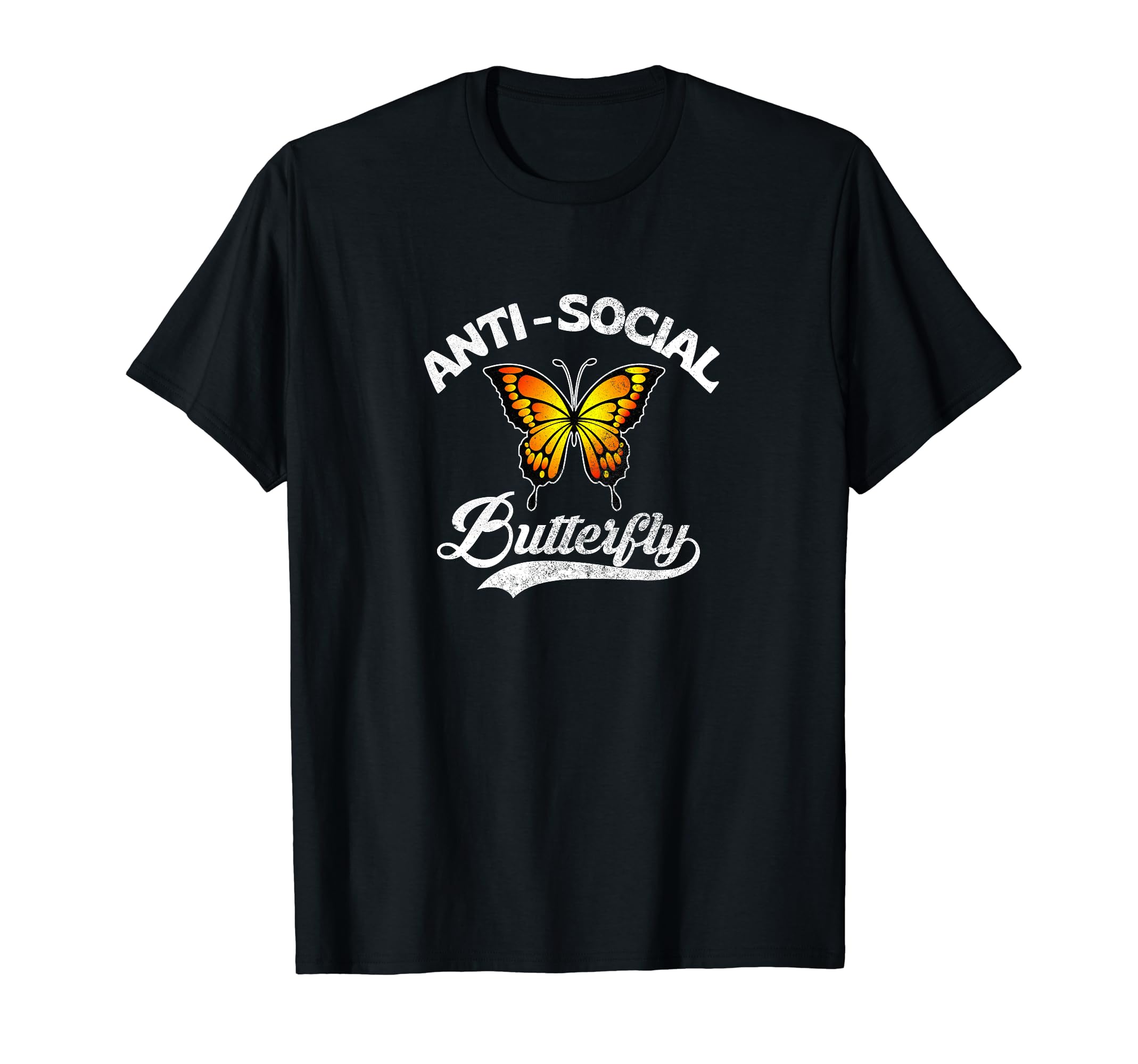Anti Social Butterfly Shy Introvert T-Shirt - Minimalist Print Men Women - T-Shirt, Sweatshirt, Hoodie