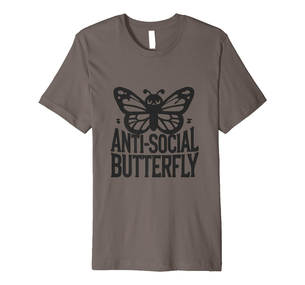 Anti Social Butterfly Funny Anti T-Shirt - Minimalist Print for Adults - T-Shirt, Sweatshirt, Hoodie