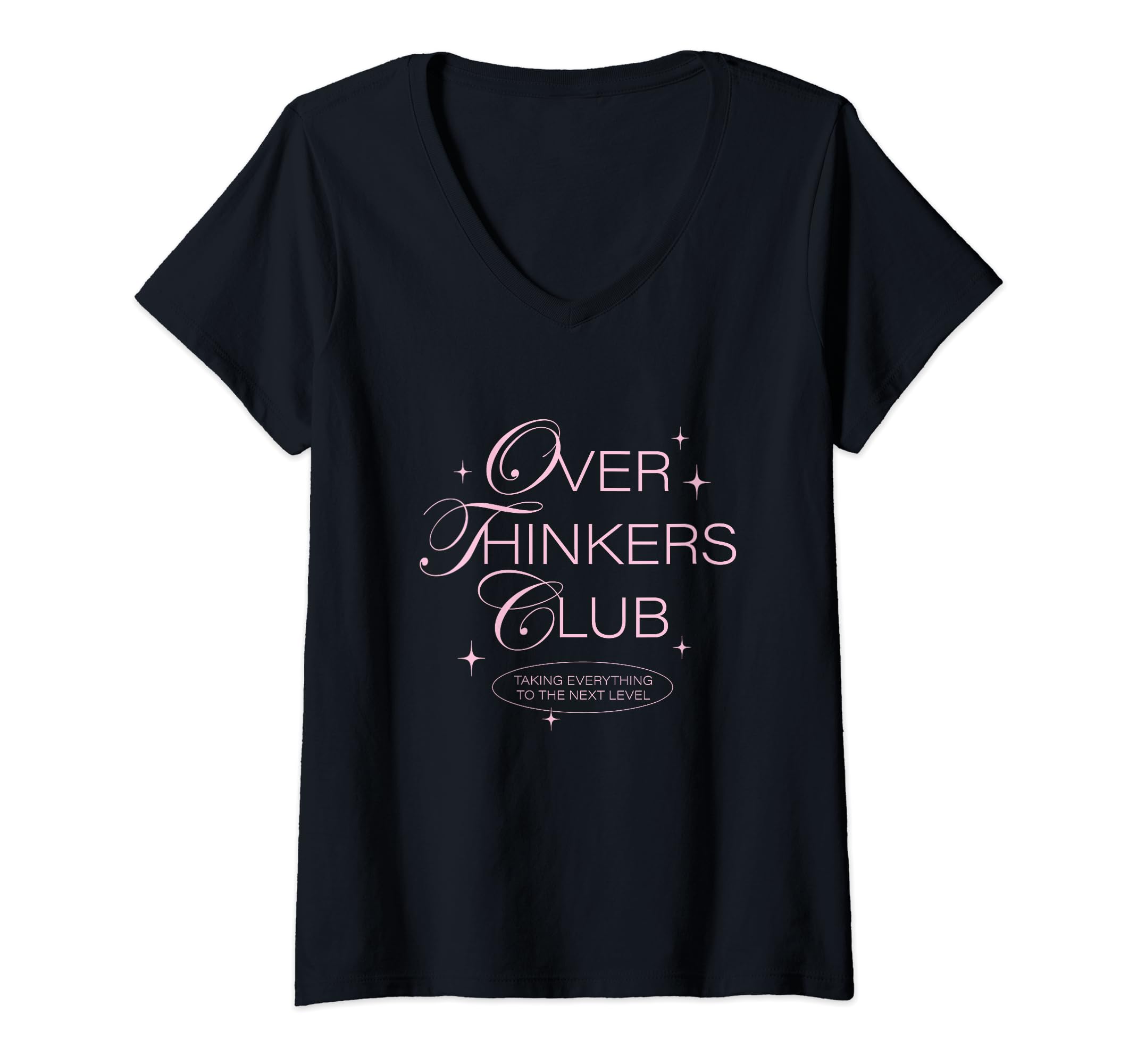 Overthinkers Club V Neck T-Shirt - Trendy Graphic Unisex - T-Shirt, Sweatshirt, Hoodie