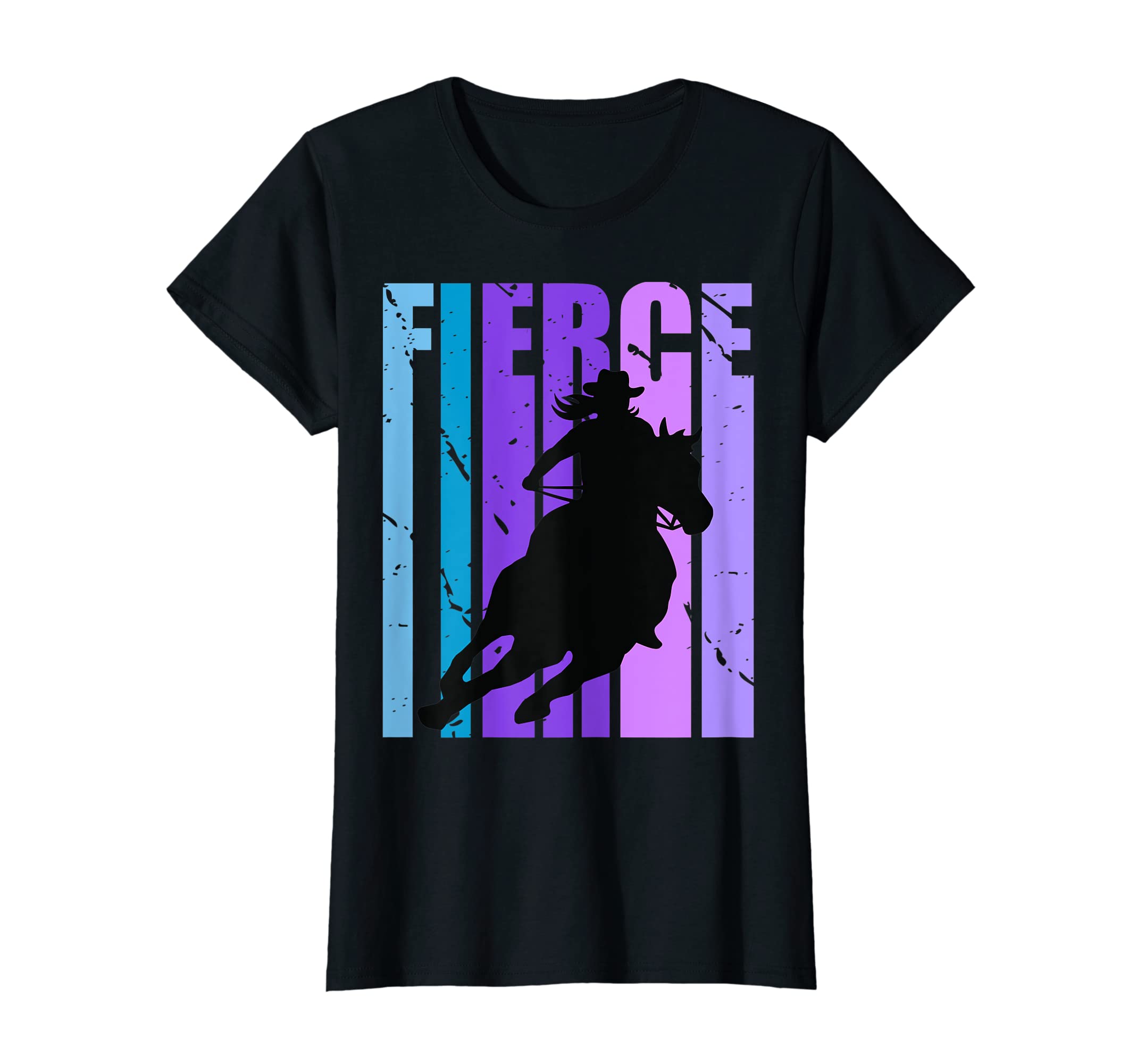 Barrel Racing Fierce Cowgirl Hat T-Shirt - Custom Art Print for Adults - T-Shirt, Sweatshirt, Hoodie