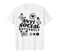 Anti Social Butterfly Goth Aesthetic T-Shirt - Custom Art Print for Adults - T-Shirt, Sweatshirt, Hoodie