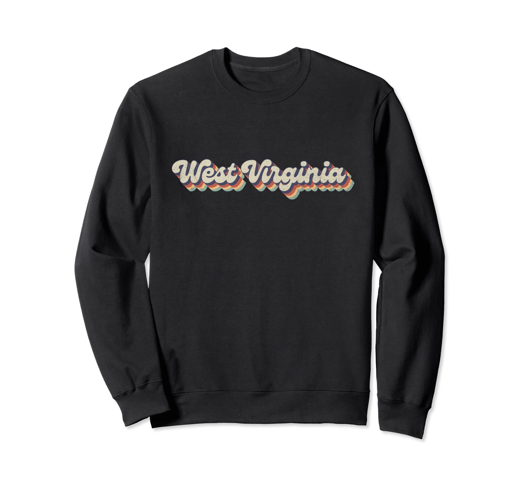 70S Hippie Usa State West Virginia Sweatshirt - Graphic Print for Adults - T-Shirt, Sweatshirt, Hoodie