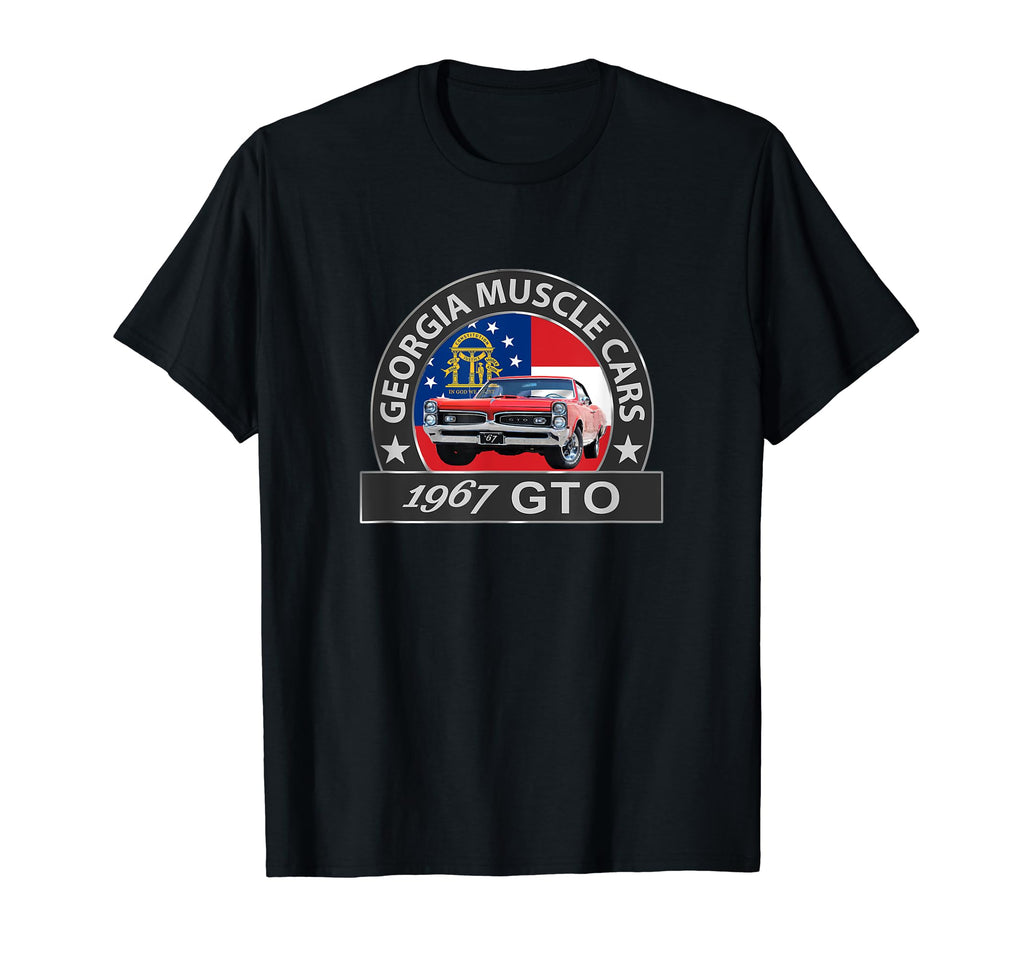 Georgia Muscle Car Red 1967 Gto Hot Rods T-Shirt - Trendy Graphic Men Women - T-Shirt, Sweatshirt, Hoodie