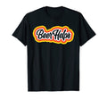 Beer Helps Funny Seventies Typography T-Shirt - Minimalist Print Unisex - T-Shirt, Sweatshirt, Hoodie