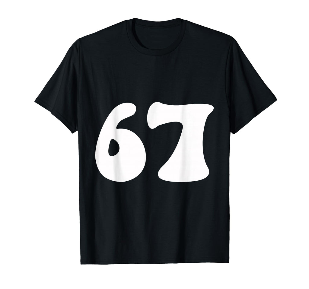 67 Groovy Number Minimal T-Shirt - Custom Art Print Men Women - T-Shirt, Sweatshirt, Hoodie