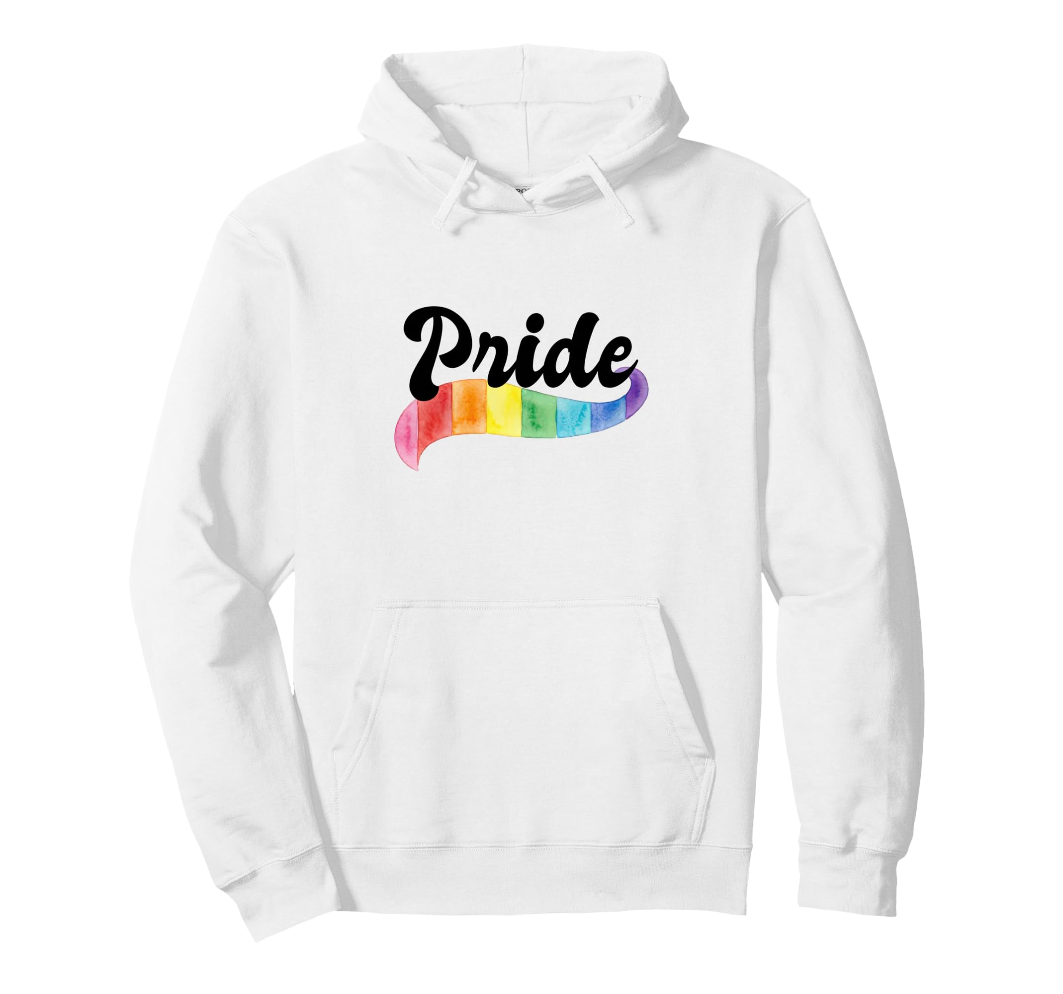 Gay Pride Rainbow Watercolor Lgbtq Ally Hoodie - Aesthetic Graphic Unisex - T-Shirt, Sweatshirt, Hoodie