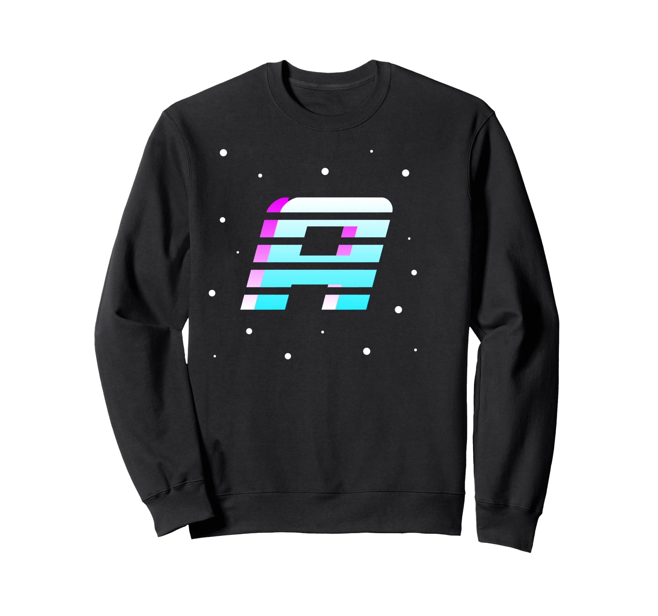 80S Letter Initial Name Monogram Sweatshirt - Streetwear Style for Adults - T-Shirt, Sweatshirt, Hoodie
