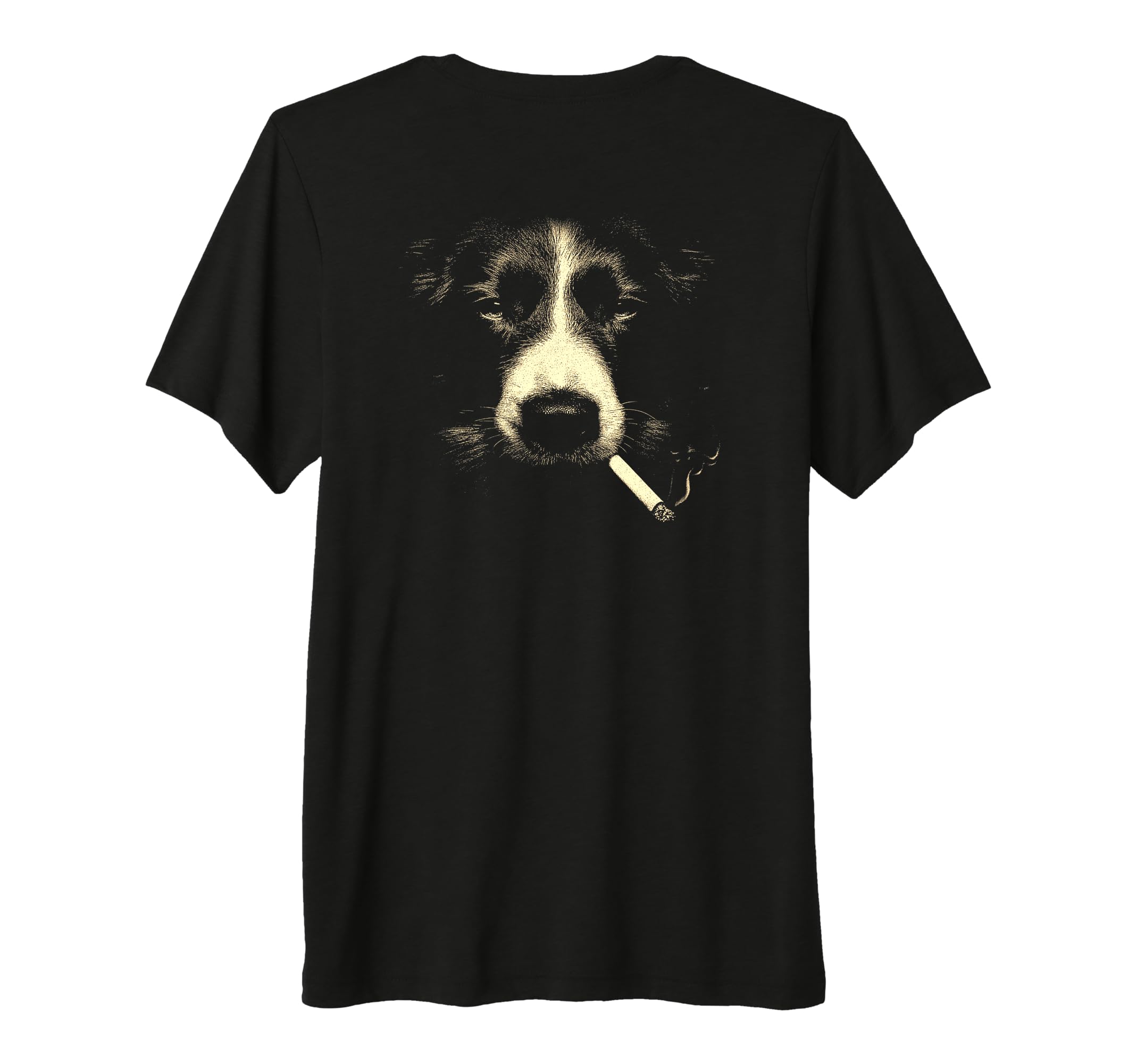 Border Collie Smoking Cigarette T-Shirt - Streetwear Style for Adults - T-Shirt, Sweatshirt, Hoodie