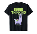 Binge Thinking Llama Pixel Art T-Shirt - Minimalist Print for Adults - T-Shirt, Sweatshirt, Hoodie