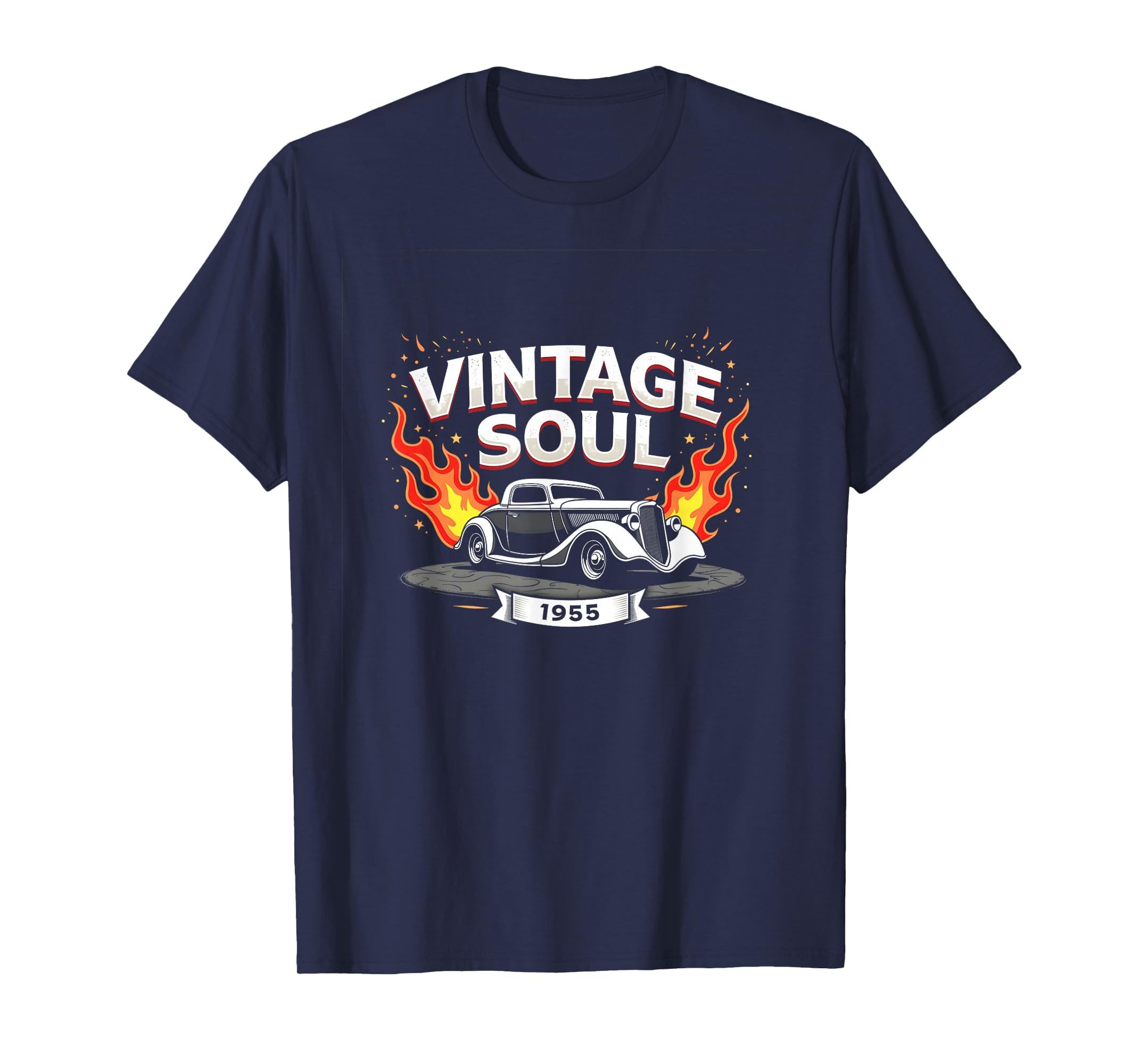 Soul Hot Rod 1955 Car Navy Blue T-Shirt - Fun Novelty Design for Adults - T-Shirt, Sweatshirt, Hoodie