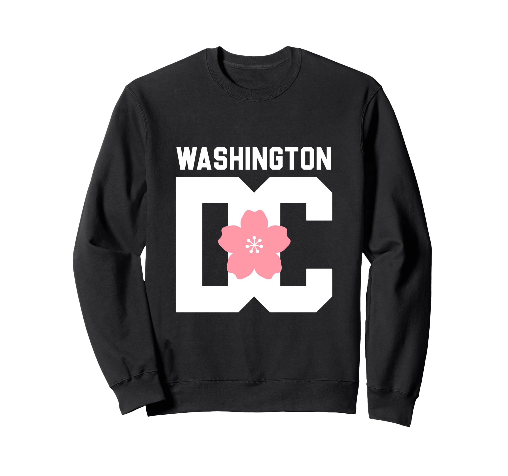 Washington Bold Typography Cherry Sweatshirt - Aesthetic Graphic Men Women - T-Shirt, Sweatshirt, Hoodie