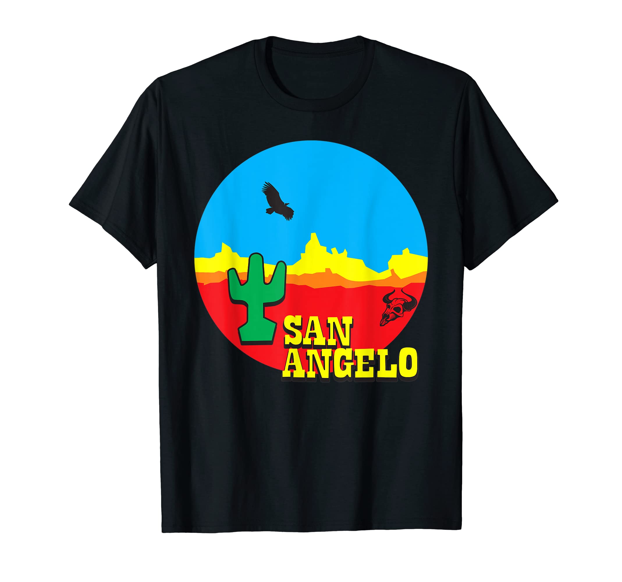 San Angelo West Texas Desert Landscape T-Shirt - Unique Graphic for Adults - T-Shirt, Sweatshirt, Hoodie