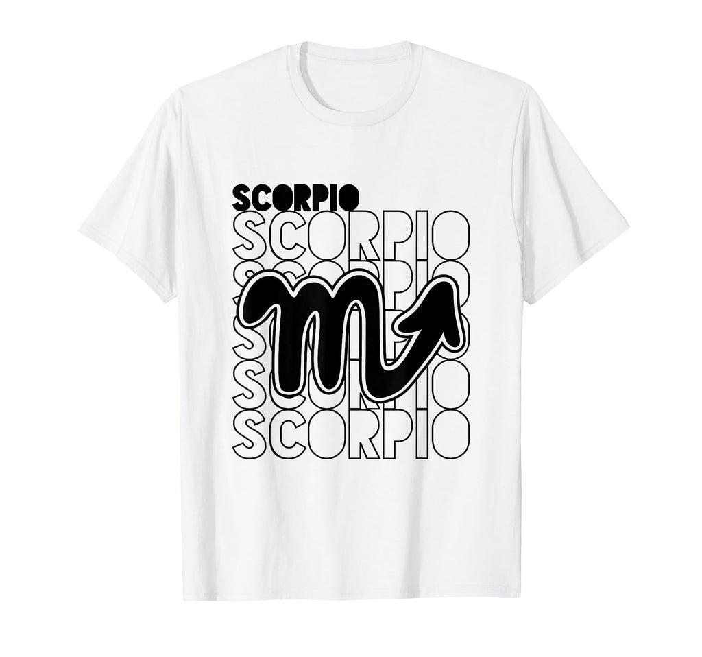 Scorpio Zodiac Typography Astrology T-Shirt - Fun Novelty Design for Adults - T-Shirt, Sweatshirt, Hoodie