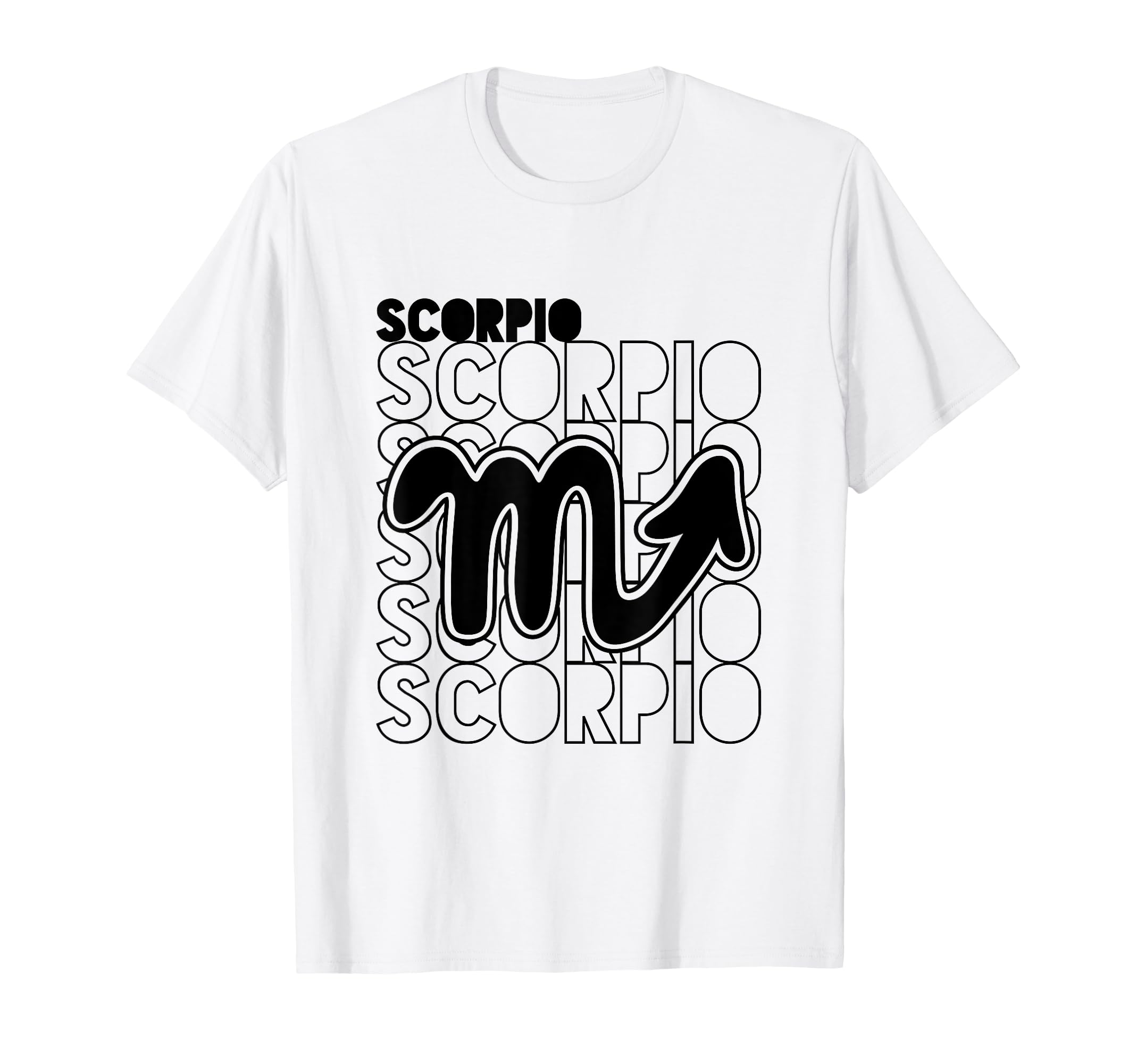 Scorpio Zodiac Typography Astrology T-Shirt - Fun Novelty Design for Adults - T-Shirt, Sweatshirt, Hoodie