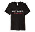 Ostrava Czechia 70S 80S Type Flag T-Shirt - Graphic Print Unisex - T-Shirt, Sweatshirt, Hoodie