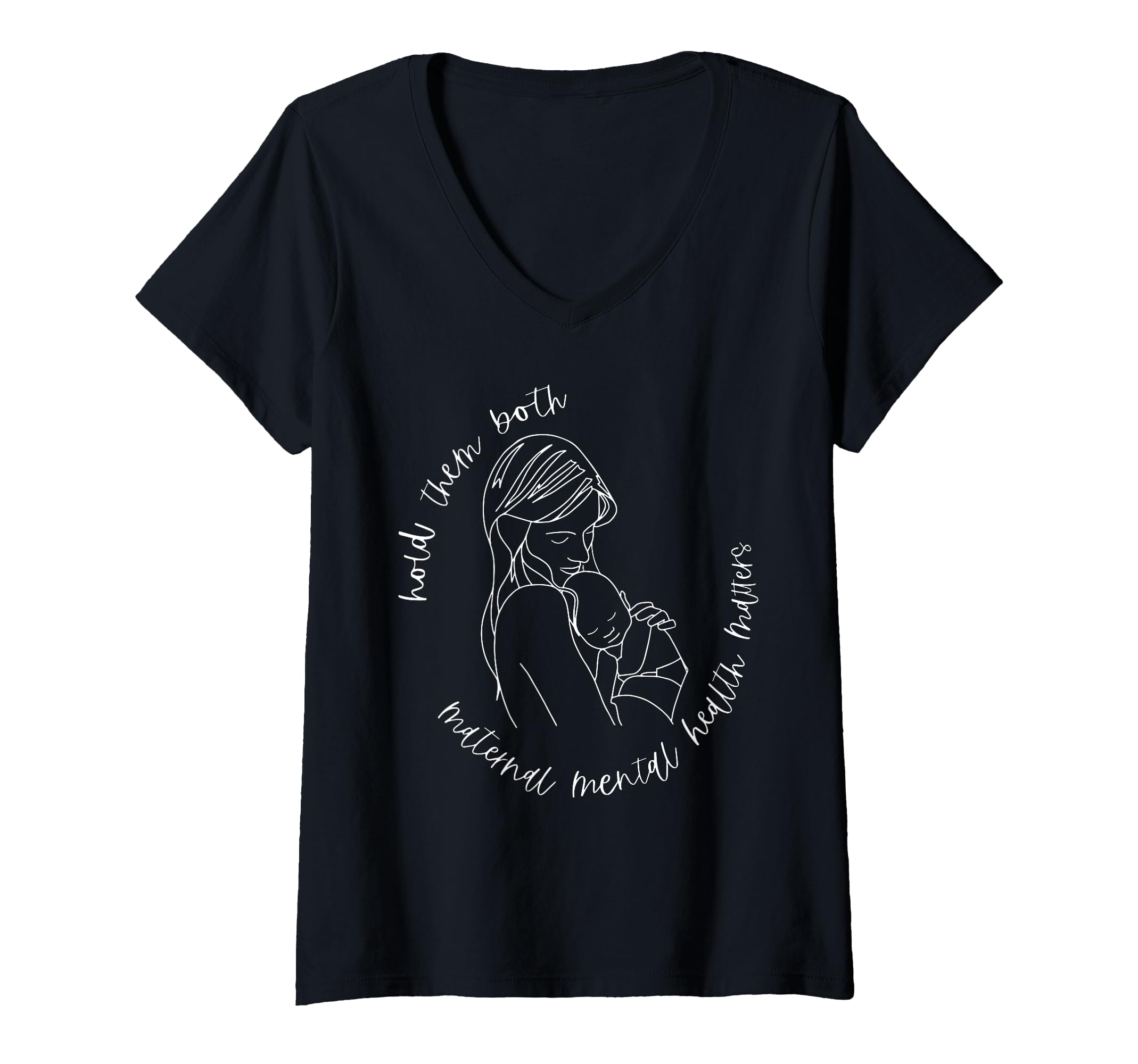 Womens Hold Them Both Maternal Mental T-Shirt - Novelty Apparel Unisex - T-Shirt, Sweatshirt, Hoodie