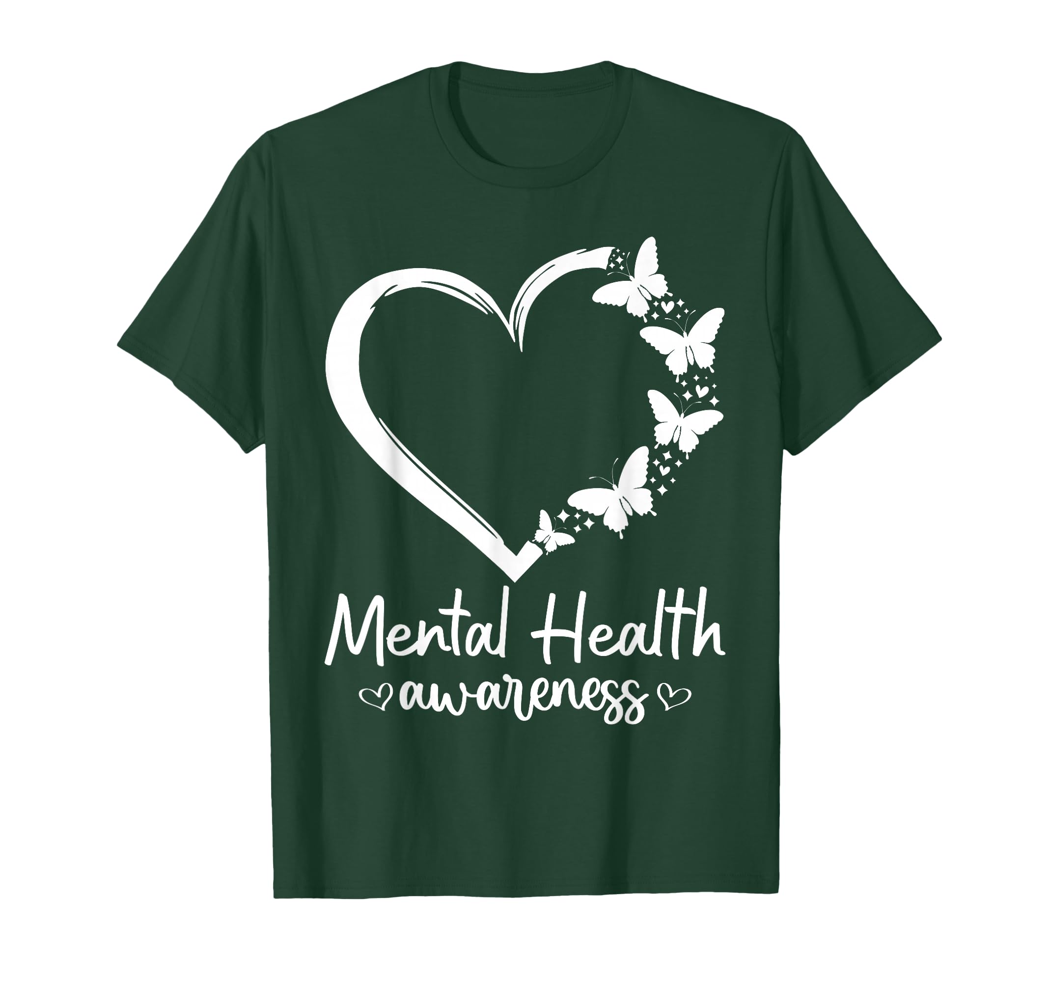 Mental Health Awareness Butterfly T-Shirt - Novelty Apparel Men Women - T-Shirt, Sweatshirt, Hoodie