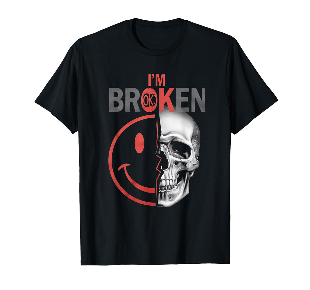 Im Ok Im Broken Invisible Illness T-Shirt - Minimalist Print Men Women - T-Shirt, Sweatshirt, Hoodie