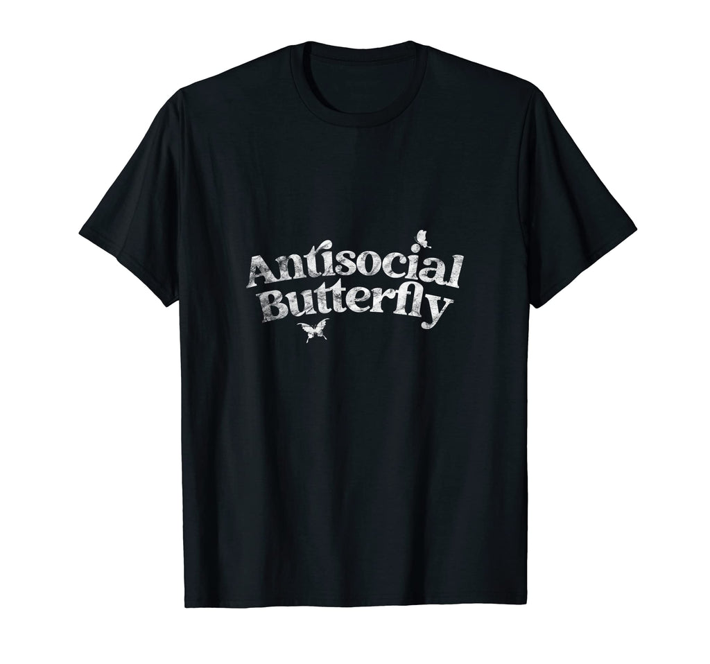 Antisocial Butterfly Funny Pun T-Shirt - Minimalist Print for Adults - T-Shirt, Sweatshirt, Hoodie