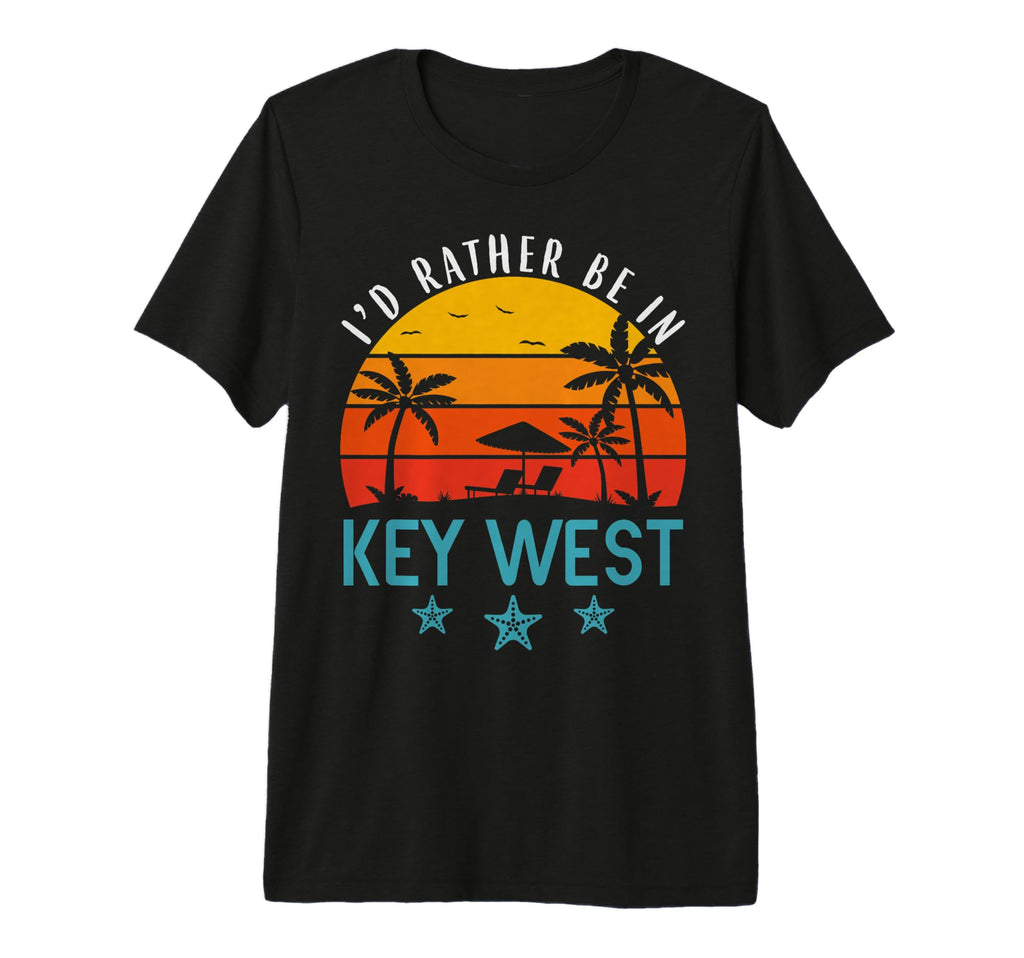 Id Rather Be Key West Summer T-Shirt - Custom Art Print Unisex - T-Shirt, Sweatshirt, Hoodie