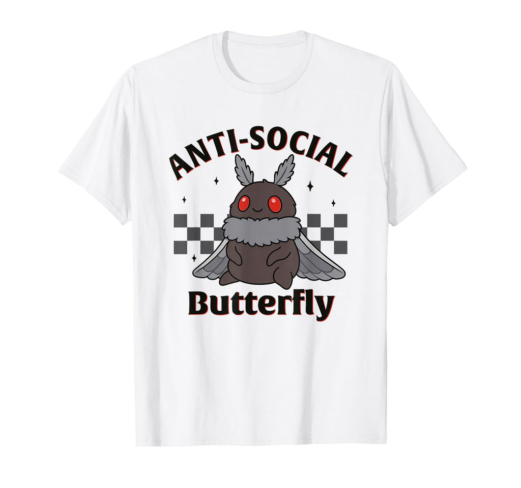 Mothman Antisocial Butterfly T-Shirt - Fun Novelty Design Men Women - T-Shirt, Sweatshirt, Hoodie