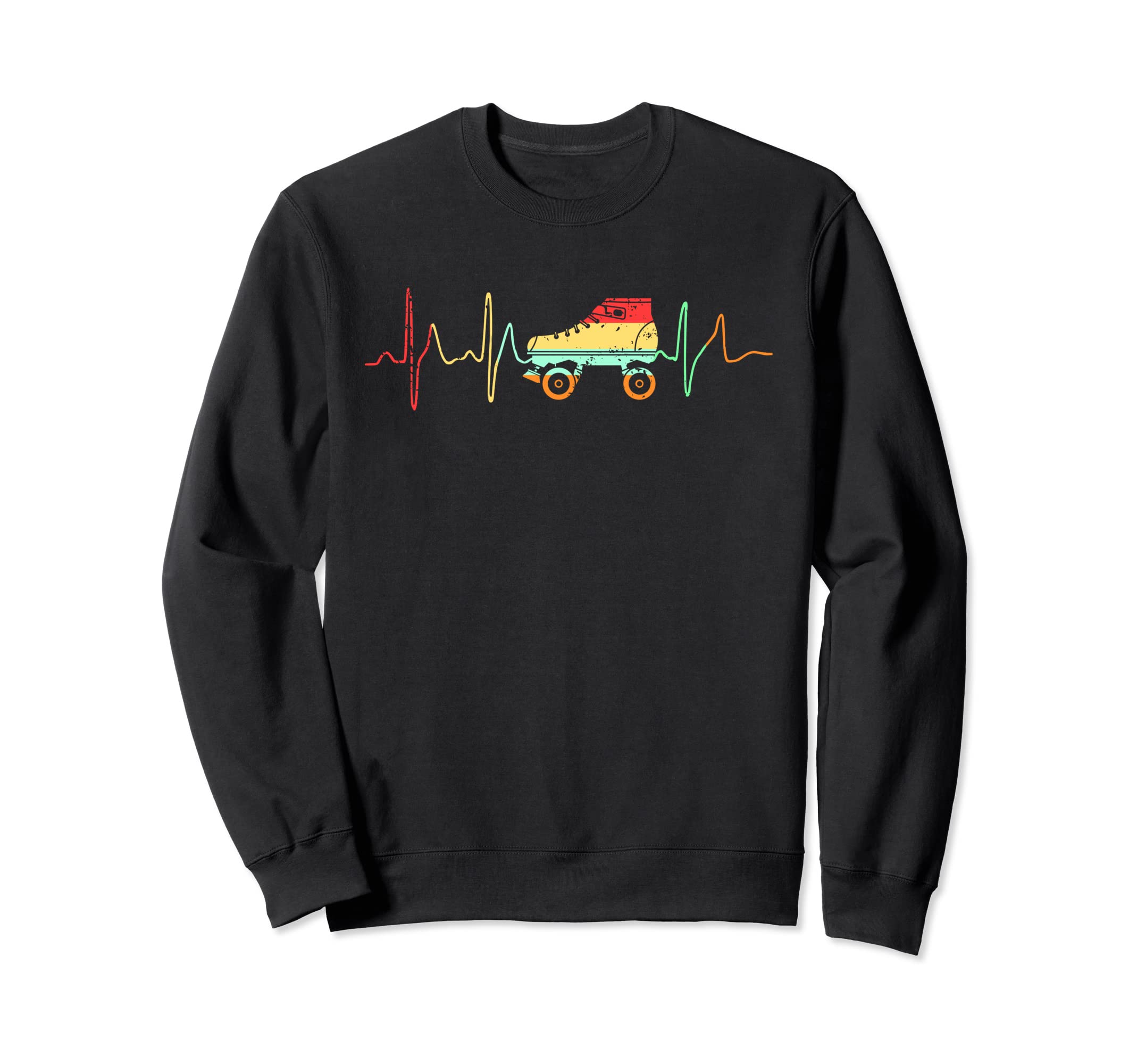 Roller Skating Heartbeat Sweatshirt - Casual Everyday Wear for Adults - T-Shirt, Sweatshirt, Hoodie