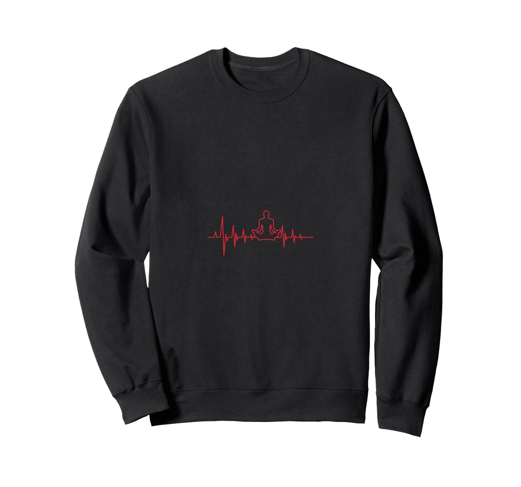 Meditation Heartbeat Zen Yoga Sweatshirt - Trendy Graphic for Adults - T-Shirt, Sweatshirt, Hoodie