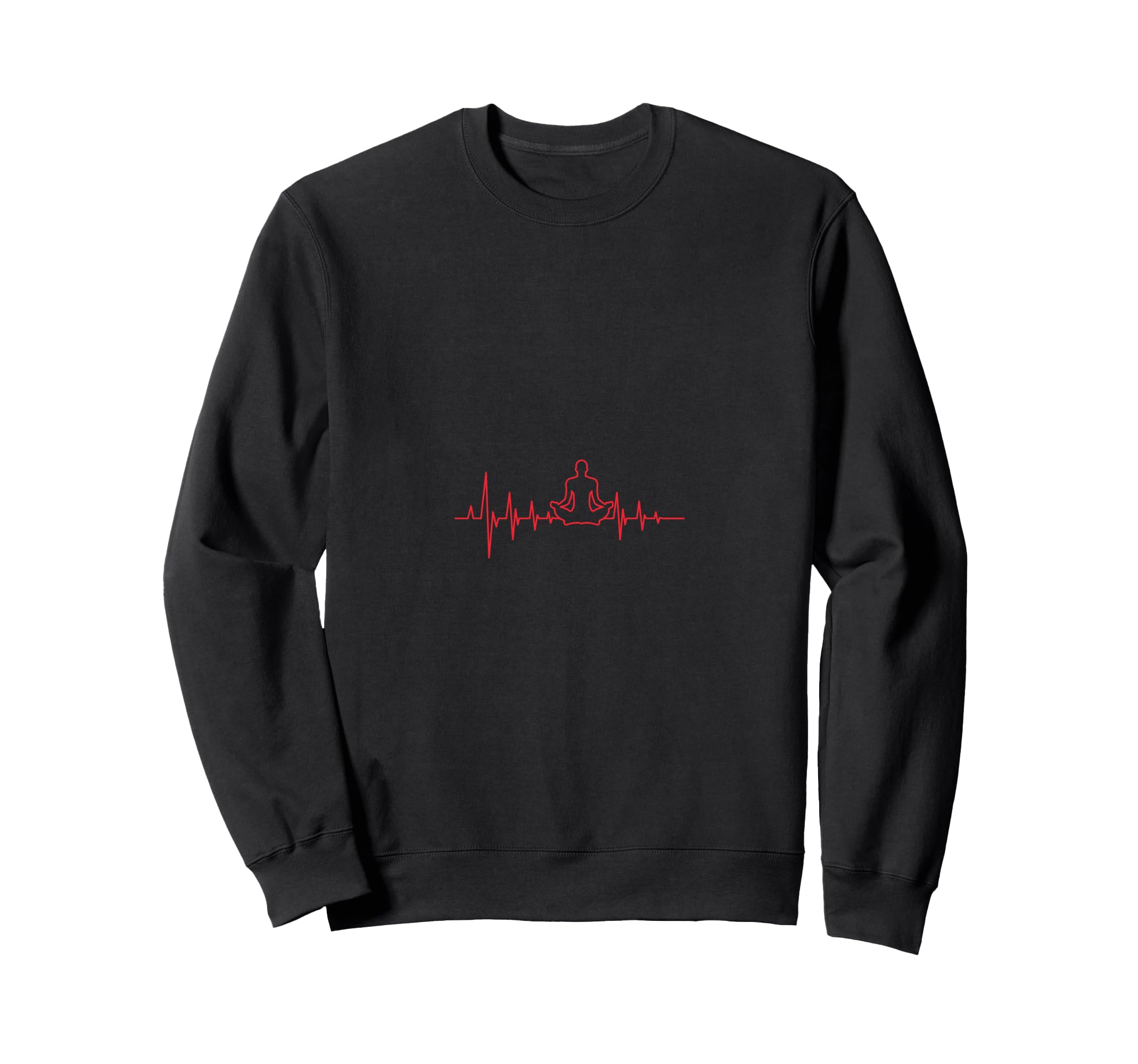 Meditation Heartbeat Zen Yoga Sweatshirt - Trendy Graphic for Adults - T-Shirt, Sweatshirt, Hoodie
