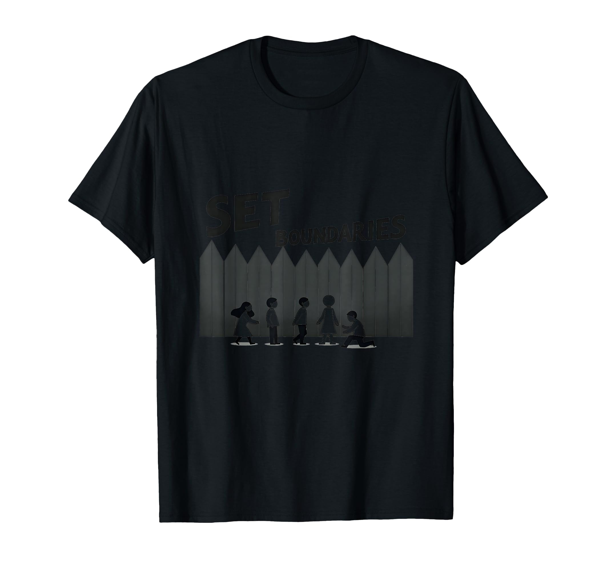 Set Boundaries Empowering Wall Art T-Shirt - Fun Novelty Design Unisex - T-Shirt, Sweatshirt, Hoodie