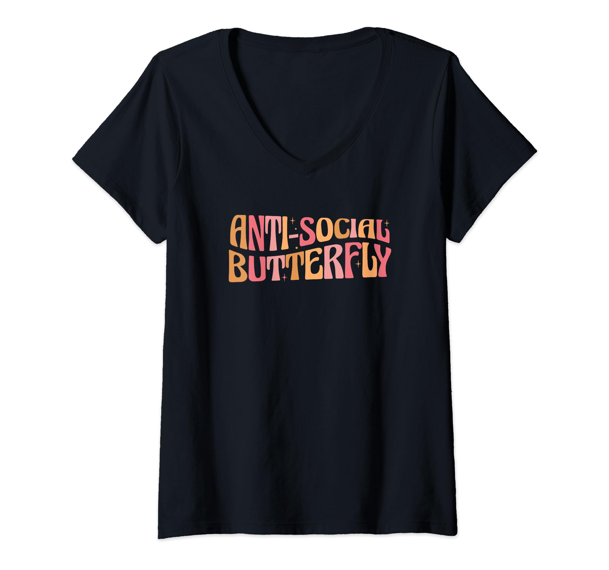 Womens Anti Social Butterfly Social T-Shirt - Unique Graphic for Adults - T-Shirt, Sweatshirt, Hoodie