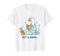 Radical Rest Goose Reading Book T-Shirt - Fun Novelty Design Unisex - T-Shirt, Sweatshirt, Hoodie