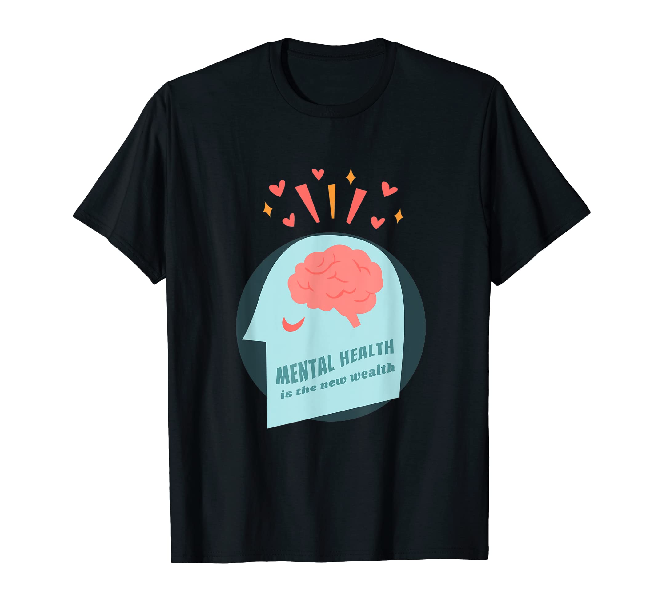 Mental Health Is New Wealth T-Shirt - Aesthetic Graphic for Adults - T-Shirt, Sweatshirt, Hoodie