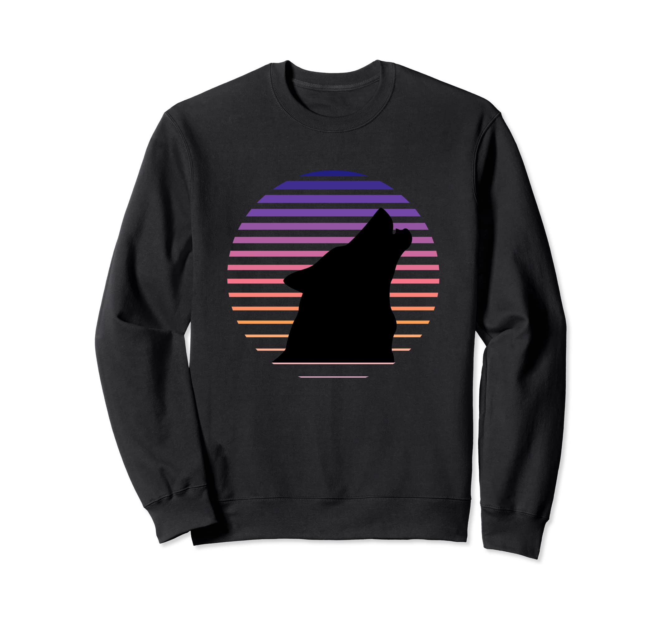 Wolf Sunset Sweatshirt - Streetwear Style for Adults - T-Shirt, Sweatshirt, Hoodie