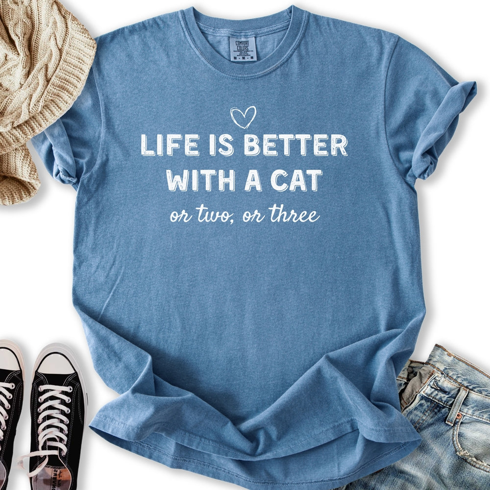 Better With A Cat - Adult & Kids T-Shirts, Sweatshirts & Hoodies apparel design preview 1