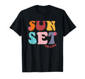 Sunset Chaser Vibes Artistic Typography T-Shirt - Aesthetic Graphic Unisex - T-Shirt, Sweatshirt, Hoodie