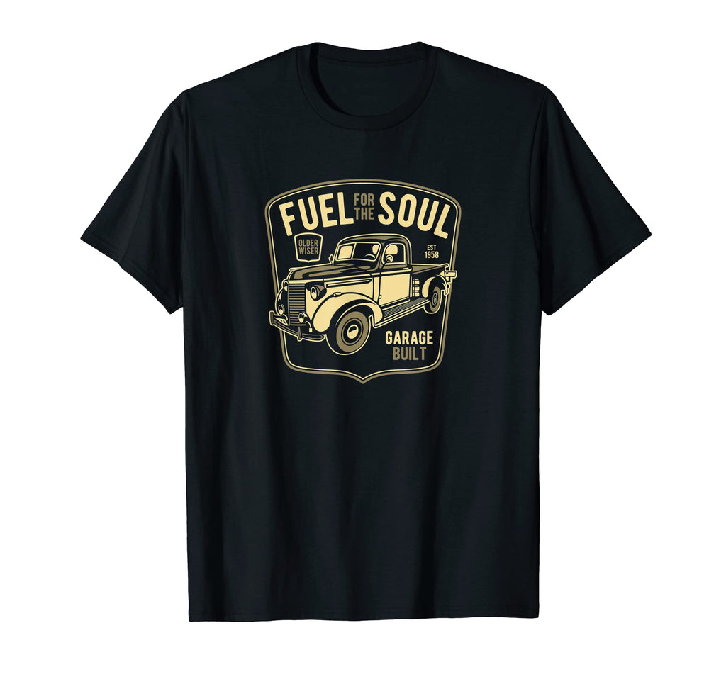 Mechanic Car Show Garage Built Fuel T-Shirt - Trendy Graphic for Adults - T-Shirt, Sweatshirt, Hoodie
