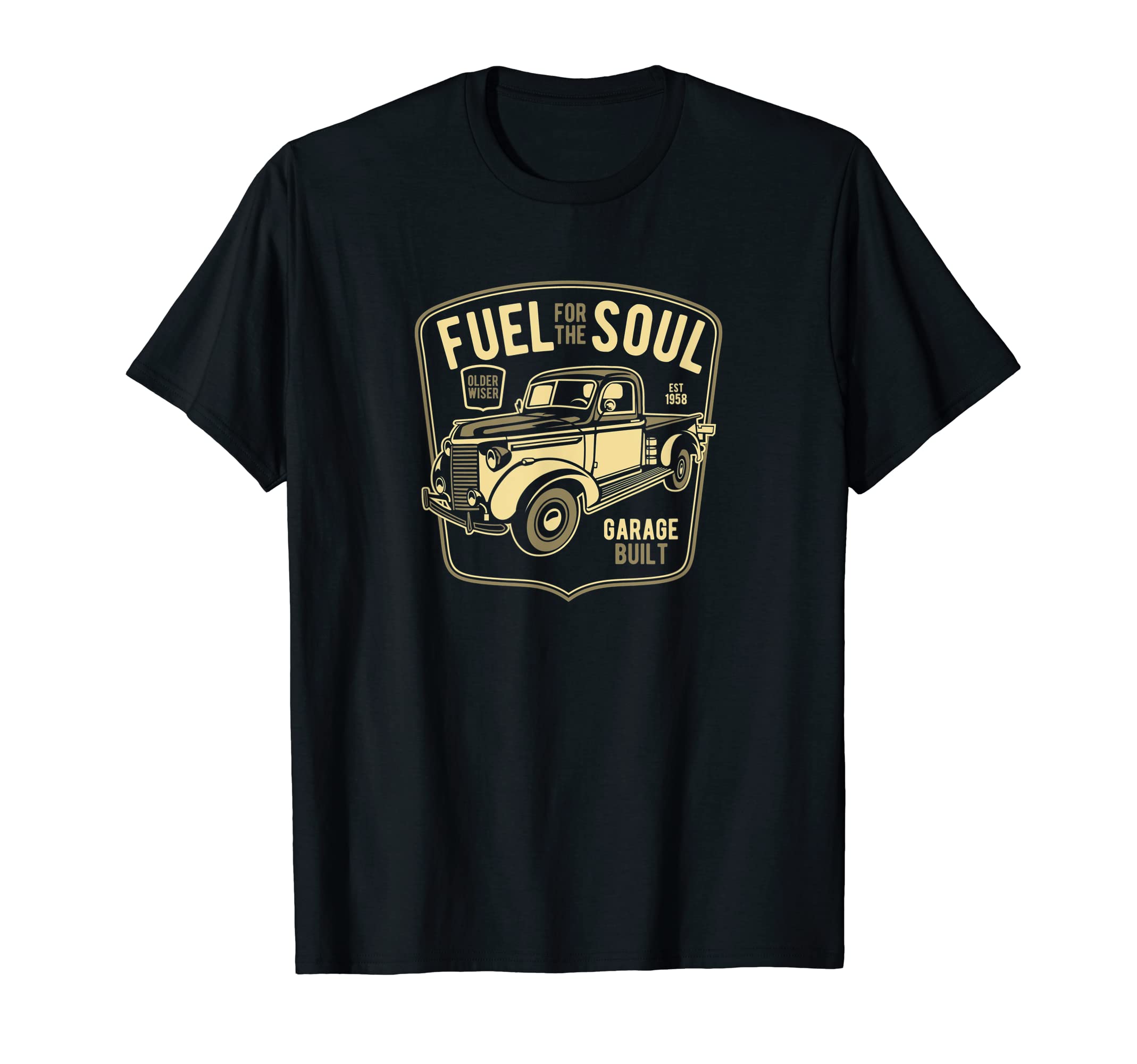 Mechanic Car Show Garage Built Fuel T-Shirt - Trendy Graphic for Adults - T-Shirt, Sweatshirt, Hoodie