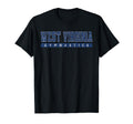 West Virginia Gymnastics Blue Text T-Shirt - Fun Novelty Design for Adults - T-Shirt, Sweatshirt, Hoodie