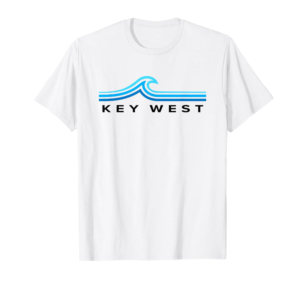 Key West Florida Keys Waves Mens Womens T-Shirt - Novelty Apparel Unisex - T-Shirt, Sweatshirt, Hoodie