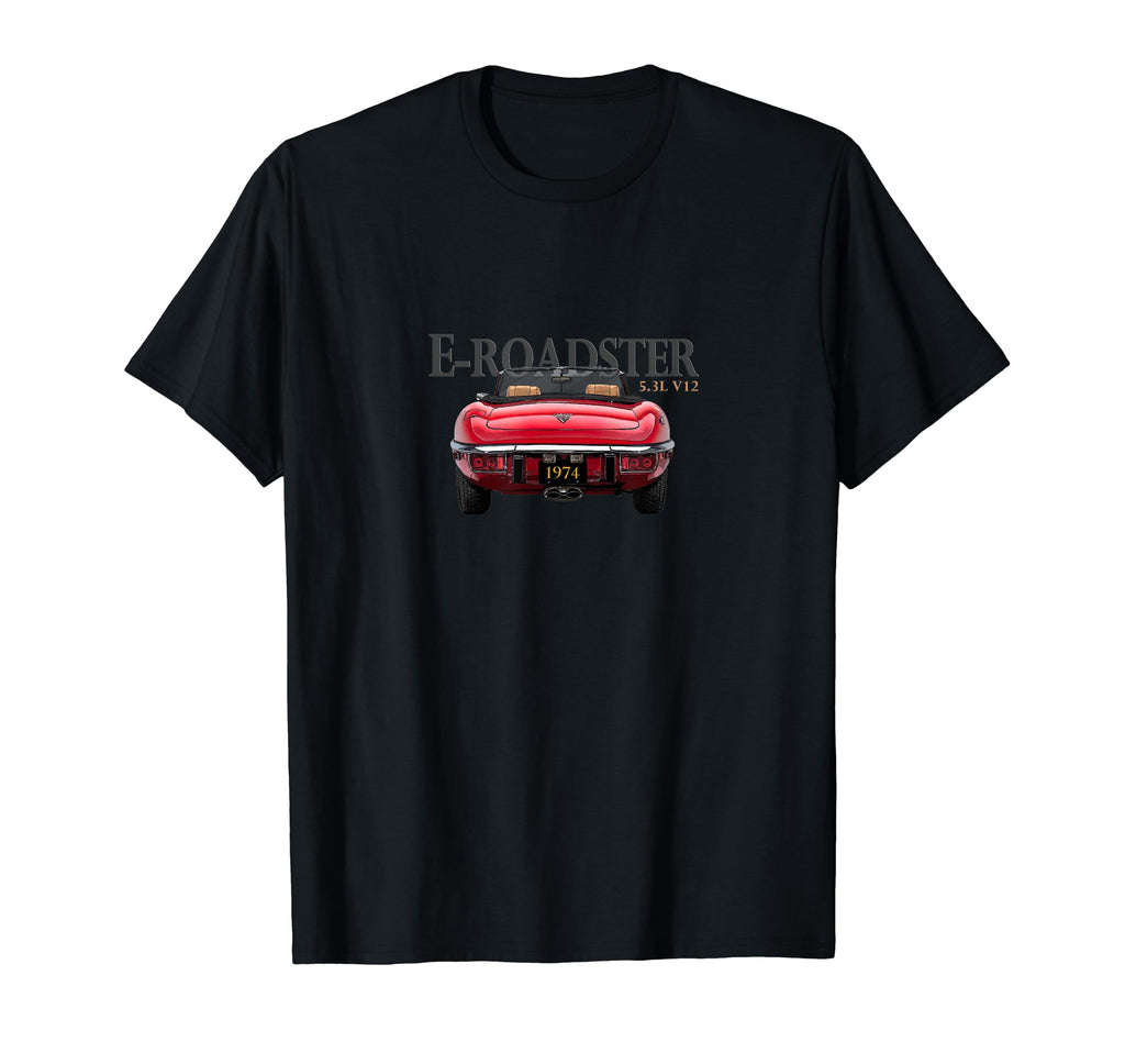 1974 E Roadster Sports Car T-Shirt - Fun Novelty Design for Adults - T-Shirt, Sweatshirt, Hoodie