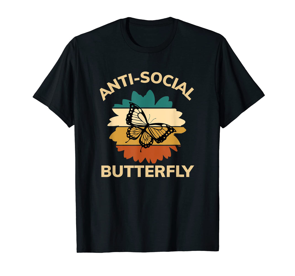 Anti Social Butterfly Introvert T-Shirt - Aesthetic Graphic Men Women - T-Shirt, Sweatshirt, Hoodie