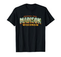 Madison Wisconsin Postcard T-Shirt - Novelty Apparel Unisex - T-Shirt, Sweatshirt, Hoodie