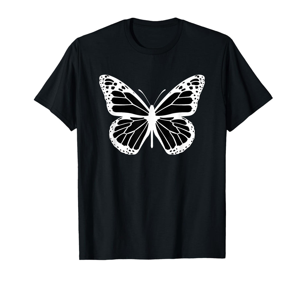 White And Black Butterfly T-Shirt - Aesthetic Graphic Unisex - T-Shirt, Sweatshirt, Hoodie