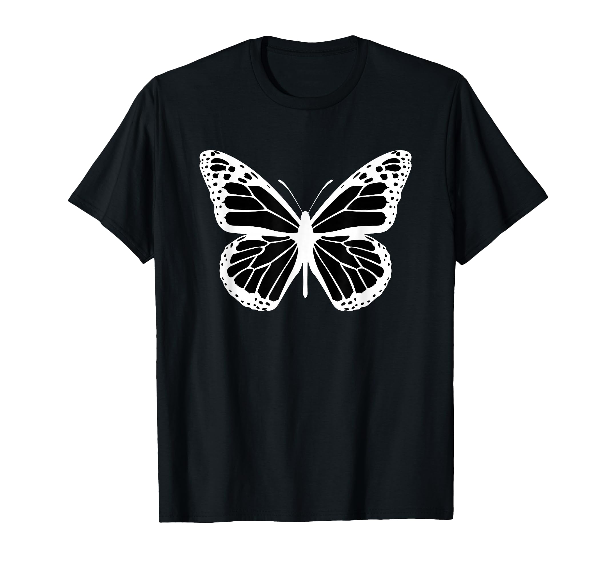 White And Black Butterfly T-Shirt - Aesthetic Graphic Unisex - T-Shirt, Sweatshirt, Hoodie