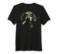 Dachshund Smoking Cigarette Grunge T-Shirt - Fun Novelty Design for Adults - T-Shirt, Sweatshirt, Hoodie