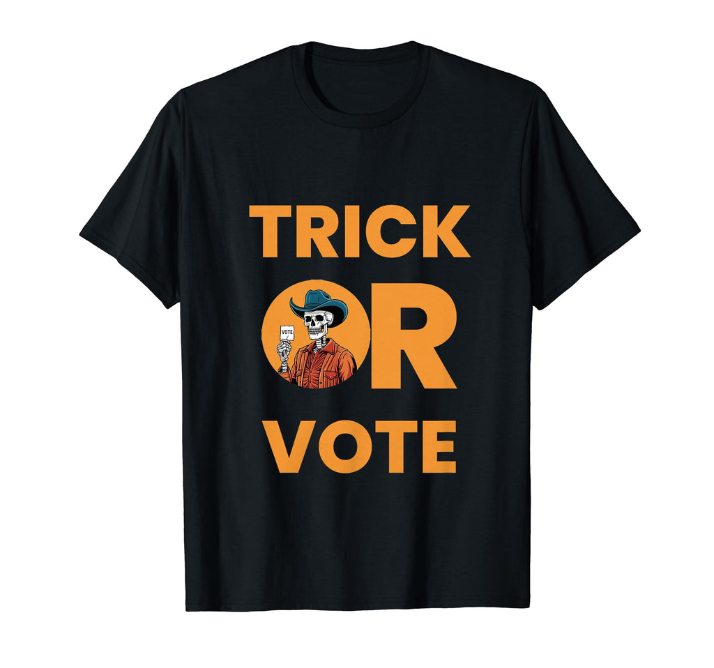 Trick Or Vote Halloween Election Cowboy T-Shirt - Trendy Graphic Men Women - T-Shirt, Sweatshirt, Hoodie